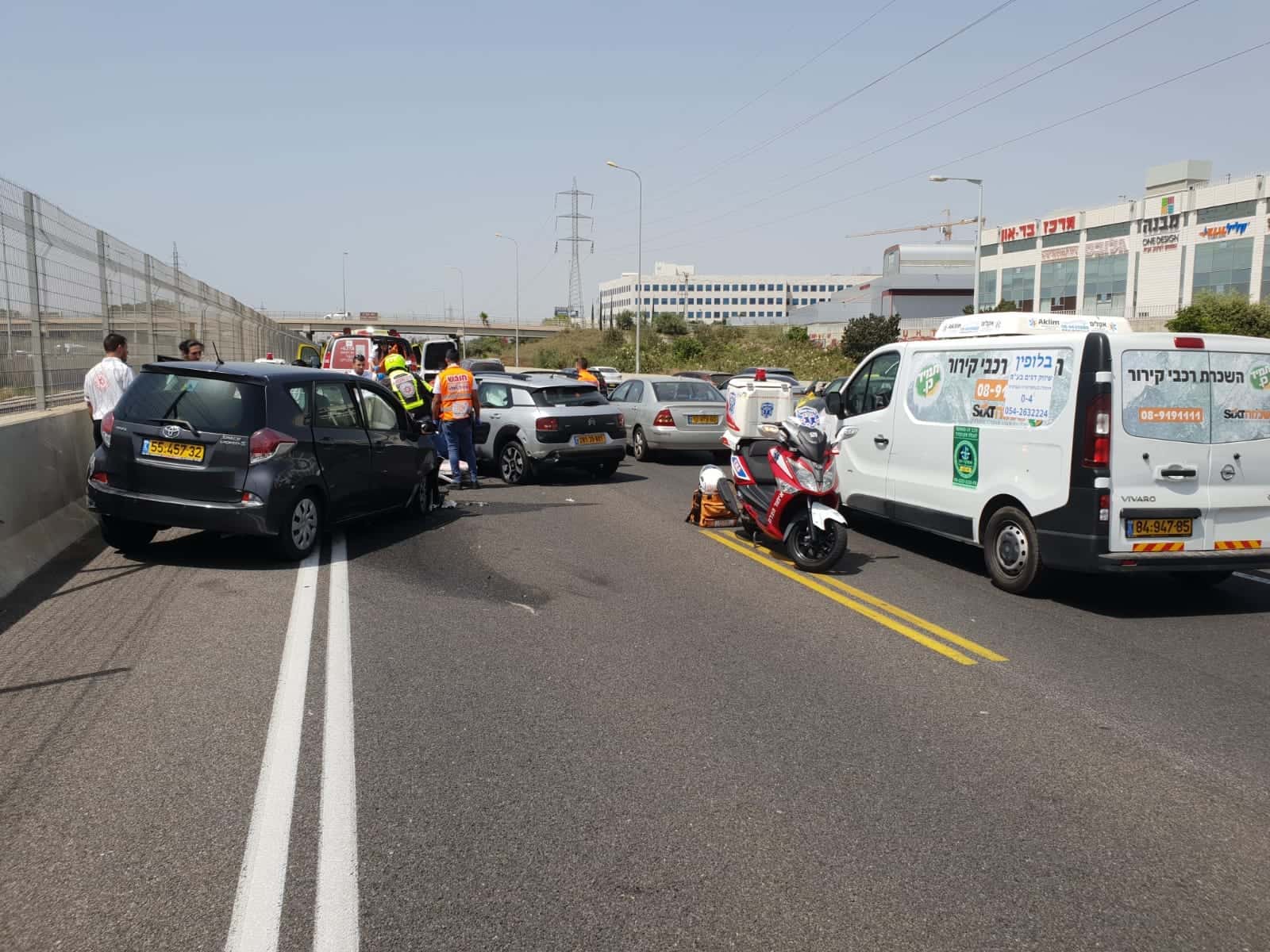 תאונה היום במחלף וולפסון, צילום: דוברות איחוד הצלה