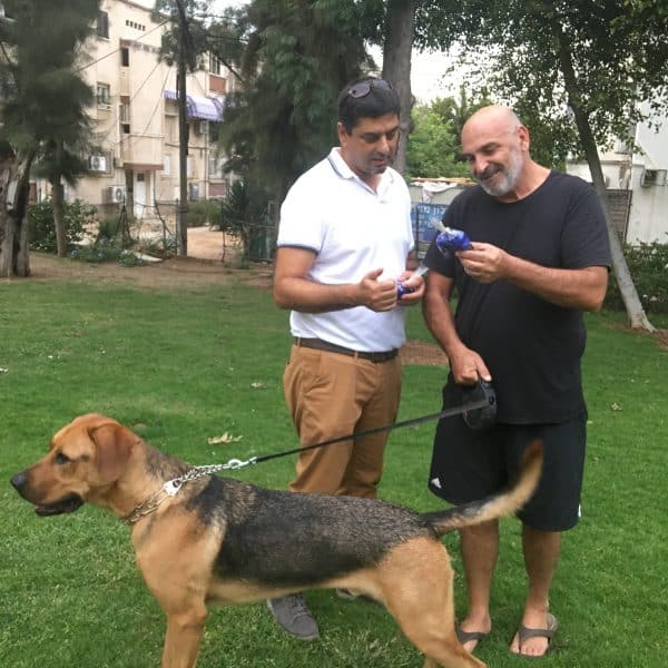 חלוקת ערכות לאיסוף צואת כלבים בחולון, צילום-עיריית חולון