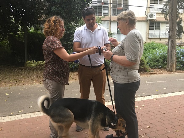 חלוקת ערכות לאיסוף צואת כלבים בחולון, צילום-עיריית חולון